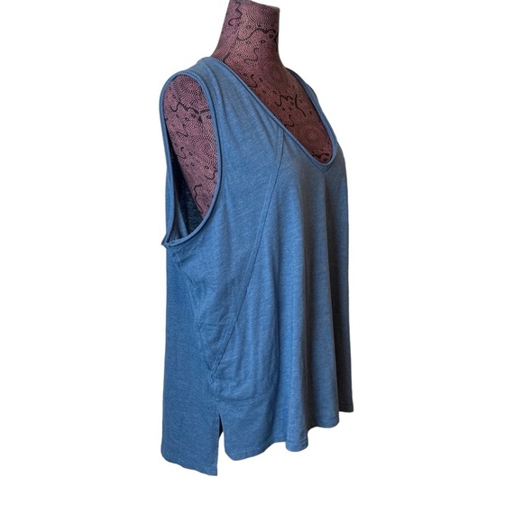 FP Movement Free People Sz XS Blue Oversize Tank Top - Picture 2 of 5